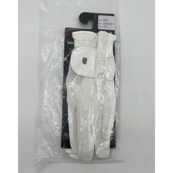 Roeckl Sports Roeck-Grip Equestrian Riding Gloves - White Size 6.5 - Picture 2 of 10